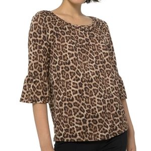 Michael Kors Leopard Print Top